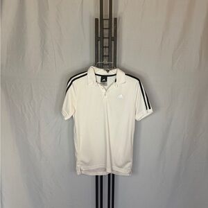 Adidas Kids White Polo‎ with Black Accents